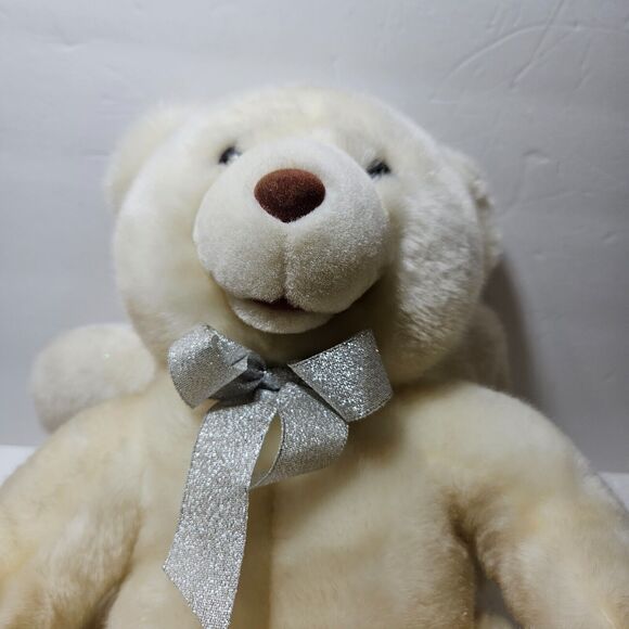 Angel Bear Plush Says Bedtime Prayer B&B Toymaker OffWhite/Soft Animal Wings 15" - Picture 9 of 10